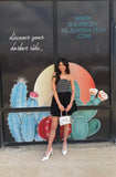 Striped Strapless Dress