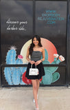 Striped Strapless Dress