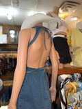 Denim Open Back Dress