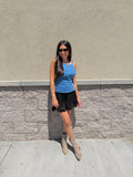Denim Side-Tie Top