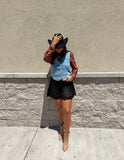 Western Mesh Button Up