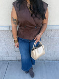 Brown Velvet Vest