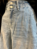 Double-Button Barrel Jeans