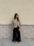 Black Lace Hem Pants