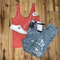 Raspberry Rose Tank Top