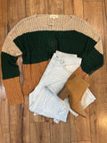 Green Combo Sweater